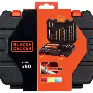 Black + Decker 50 Piece Drill, Screw and Socket Set