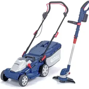 Spear & Jackson Cordless 34cm Lawnmower & 25cm Grass Trimmer