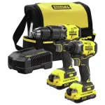 Stanley Fatmax V20 Cordless Brushless 2 Piece Combi Kit 18V