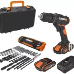 Worx WX370 Cordless Impact Drill and 30 Accessories - 20V